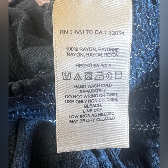 Anthropologie ett:twa slate blue embroidered waistband harem pantaloon pants - Picture 5 of 7